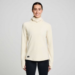 Beige Women's Saucony Triumph Tunic Hoodie | SINGAPORE-IRDGO