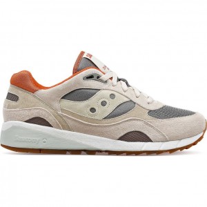 Beige / Grey Men's Saucony Shadow 6000 Sneakers | SINGAPORE-QFPXG