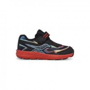 Black Little Kids' Saucony Ride 10 Jr. Sneakers | SG-AIFPN