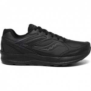 Black Men's Saucony Echelon Walker 3 Extra Wide Running Shoes | SINGAPORE-XHKMQ