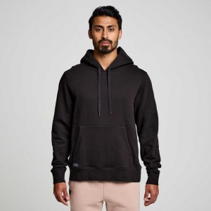 Black Men's Saucony Recovery Hoodie | SG-TRWUL