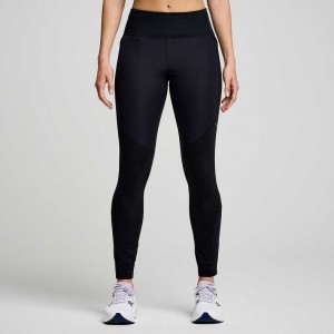 Black Women's Saucony Runshield Tight | SINGAPORE-ETQFV