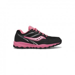 Black / Pink Big Kids' Saucony Cohesion TR14 Lace Sneakers | SINGAPORE-YXGFL