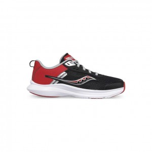 Black / Red Big Kids' Saucony Axon 3 Sneakers | SINGAPORE-BJZXO