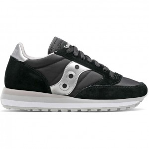 Black / Silver Women's Saucony Jazz Triple Sneakers | SINGAPORE-NEDLB