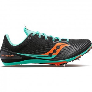 Black / Turquoise Women's Saucony Ballista MD Running Shoes | SINGAPORE-UZXOE