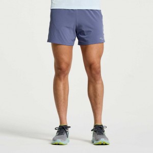 Blue Men's Saucony Outpace 5" Shorts | SG-THUXL