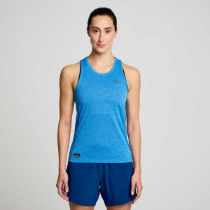 Blue Women's Saucony Stopwatch Singlet | SG-YIBUT