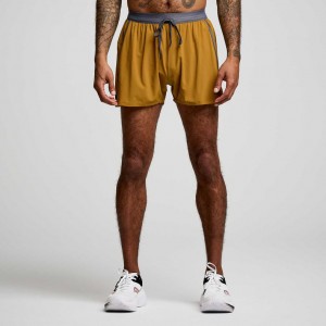 Brown Men's Saucony Outpace 3" Shorts | SG-INSKU