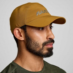 Brown Men's Saucony Outpace Hat | SG-IEANP