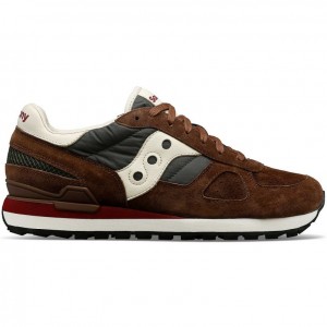 Brown / Green Women's Saucony Shadow Original Premium Sneakers | SINGAPORE-KHMXP