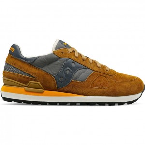 Brown / Grey Women's Saucony Shadow Original Premium Sneakers | SINGAPORE-TYWQH