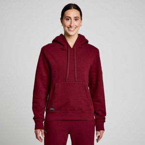 Burgundy Women's Saucony Recovery Hoodie | SG-CQIWR