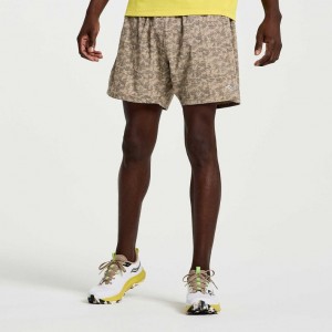 Camo Men's Saucony Outpace 5" Shorts | SINGAPORE-NIKGO