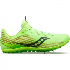 Green Women's Saucony Havok XC 3 Flat Running Shoes | SG-PVFDA