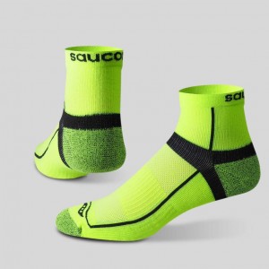 Green / Black Women's Saucony Inferno Quarter 3-Pack Socks | SG-ZFTUA