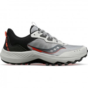 Grey Men's Saucony Aura TR Trail Running Shoes | SG-SXLHU