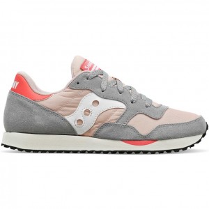 Grey / Pink Women's Saucony DXN Sneakers | SG-KTXBY