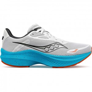 Grey / Turquoise Men's Saucony Axon 3 Running Shoes | SG-KSHYM