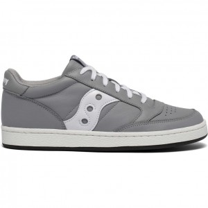 Grey / White Women's Saucony Jazz Court Sneakers | SINGAPORE-IRWUO