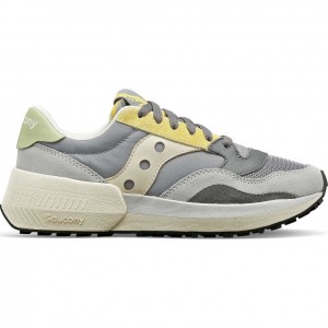 Grey / Yellow Women's Saucony Jazz NXT Sneakers | SG-TLXZP