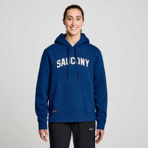 Indigo Women's Saucony Recovery Hoodie | SG-WCADH