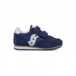 Navy Big Kids' Saucony Jazz Hook & Loop Sneakers | SG-KUNIV