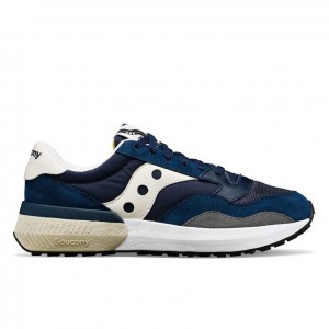 Navy / Cream Women's Saucony Jazz NXT Sneakers | SG-HMGYF