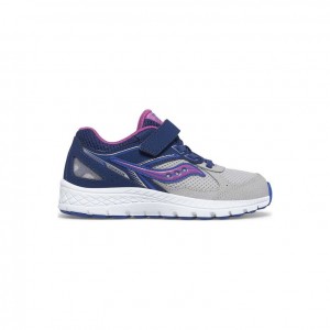 Navy / Grey Big Kids' Saucony Cohesion 14 A/C Sneakers | SG-XPKBI