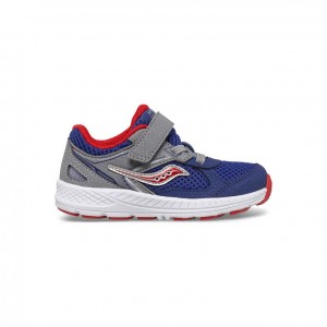 Navy / Grey Little Kids' Saucony Cohesion 14 A/C Jr. Sneakers | SINGAPORE-ZOJDF