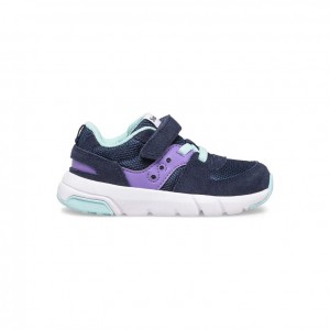 Navy / Purple Little Kids' Saucony Jazz Lite 2.0 Sneakers | SINGAPORE-OESCP