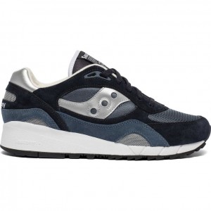 Navy / Silver Men's Saucony Shadow 6000 Sneakers | SINGAPORE-IYOQC