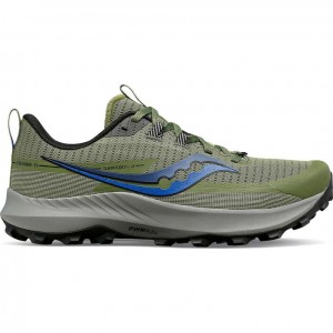 Olive Men's Saucony Peregrine 13 Trail Running Shoes | SG-GQUEJ