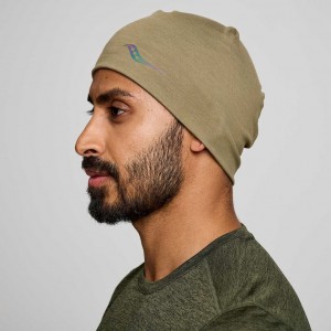 Olive Men's Saucony Solstice Beanie | SG-ERUIP