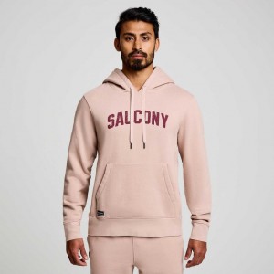 Pink Men's Saucony Recovery Hoodie | SINGAPORE-MTLJW