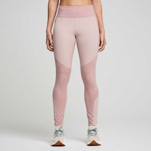 Pink Women's Saucony Runshield Tight | SG-CMRWB