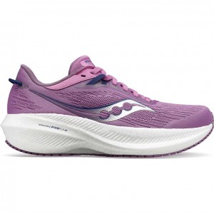 Purple Women's Saucony Triumph 21 Running Shoes | SG-NJFGB