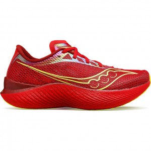 Red Men's Saucony Endorphin Pro 3 Running Shoes | SG-UJDVR