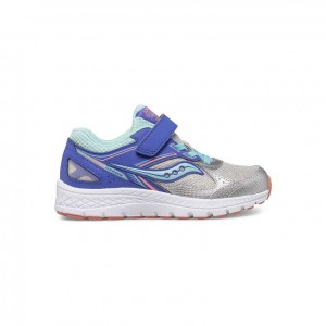 Silver Big Kids' Saucony Cohesion 14 A/C Sneakers | SG-DELAC