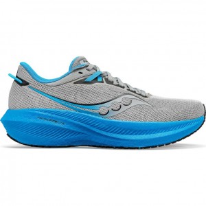 Silver / Blue Men's Saucony Triumph 21 Running Shoes | SINGAPORE-HSDBJ