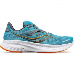 Turquoise Men's Saucony Guide 16 Wide Running Shoes | SINGAPORE-DYRAT