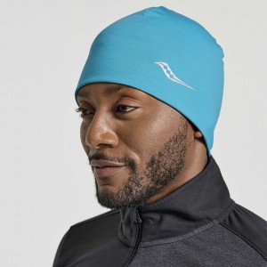 Turquoise Men's Saucony Solstice Beanie | SG-RWISJ