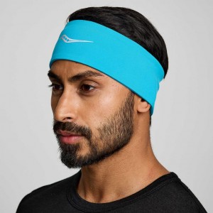 Turquoise Men's Saucony Solstice Headband | SG-LDQJK