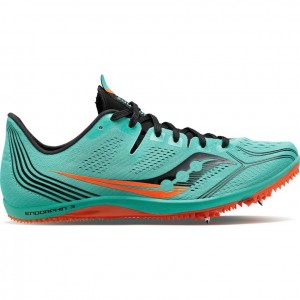 Turquoise Women's Saucony Endorphin 3 Spikes | SG-UYTDB