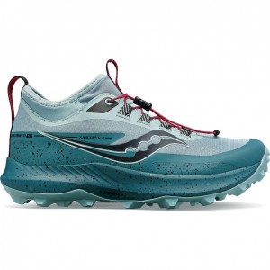 Turquoise Women's Saucony Peregrine 13 ST Trail Running Shoes | SINGAPORE-IQSKJ