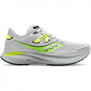 White Men's Saucony Guide 16 Running Shoes | SG-AJBFD