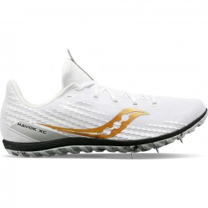 White Men's Saucony Havok XC 3 Spikes | SG-ONXAS