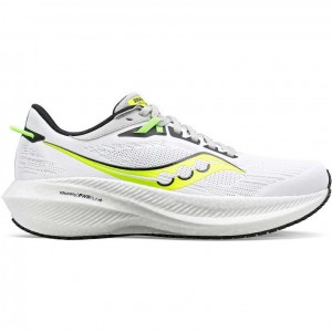 White Men's Saucony Triumph 21 Running Shoes | SINGAPORE-ONLQF