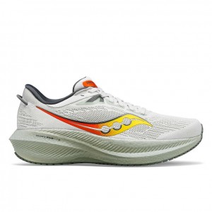 White Men's Saucony Triumph 21 Running Shoes | SG-IGOFN