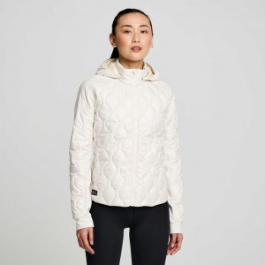 White Women's Saucony Solstice Oysterpuff Jacket | SG-XWUON